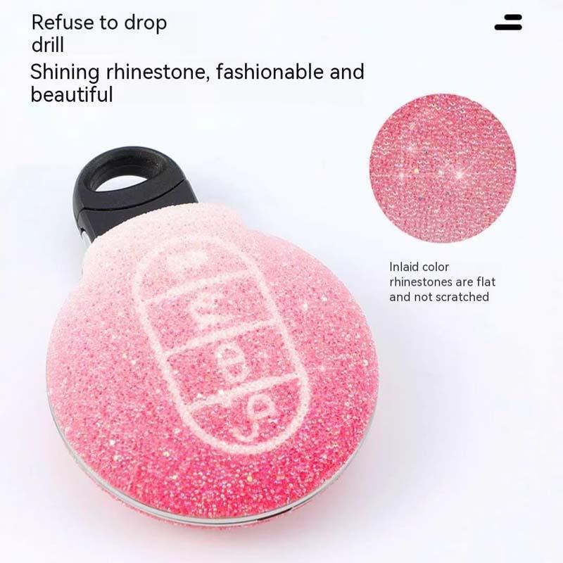 Product Introduction of Rhinestone Decor Car Key Case, 1 Count Car Key Protector, Fashionable Car Key Case for BMW Mini Cooper, Car Interior Accessories for Women & Girls 2