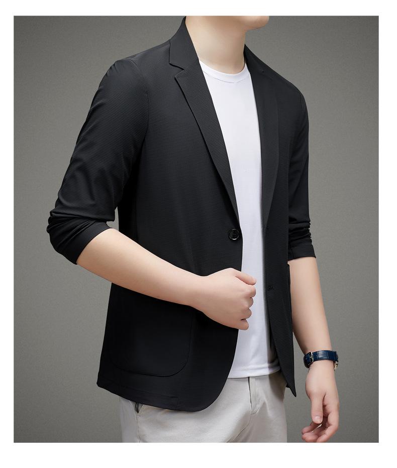 Product Introduction of [Duke] Spring Summer Ice Silk Sunscreen Casual Single Suit 2024 Men's Fashion New Business Suit for Middle-aged and Young Men 20