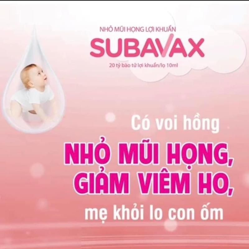 ￼Xịt, nhỏ mũi họng lợi khuẩn Subavax bổ xung lợi khuẩn đường hô hấp, tăng sức đề kháng đường hô hấp 2