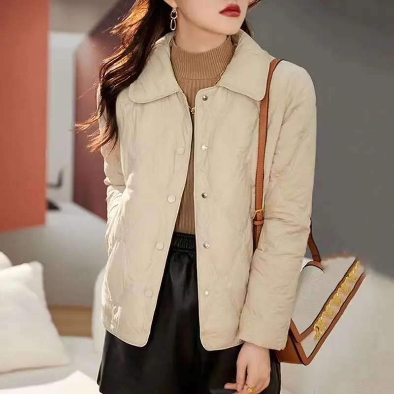 Áo Khoác Độn Bông, Dành Cho Mẹ, Hàng Mới Về, Phong Cách Phương Tây Ngắn 4050, Áo Khoác Thường Ngày Nhỏ Áo Khoác Bông Nhẹ Thích Hợp Cho Mùa Thu Và Mùa Đông