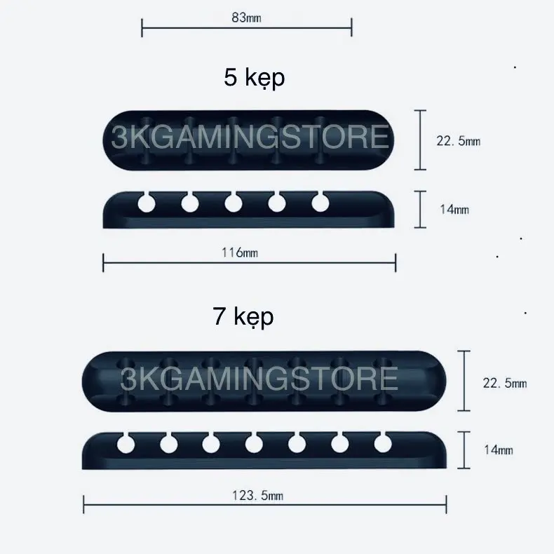 Silicone Kẹp Giữ Dây Cáp Sạc Điện Thoại, Máy Tính - Keo 3M Siêu Dính 1