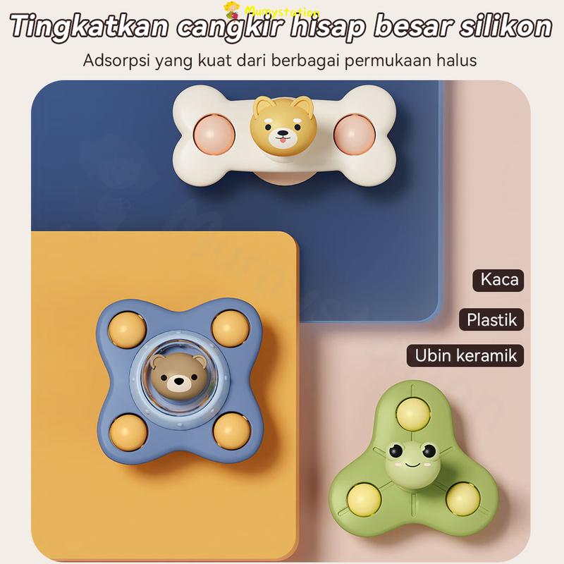 Product Introduction of Mainan Edukasi Fidget Spinner Anak / Mainan Mandi Putar Genggam Rattle Sensor Motorik / Mainan Bayi 13