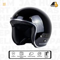 Gambar Helm Bogo List Chrome Black Glossy Custom - helm saja dari HelmPro Kota Bandung 1 Tokopedia