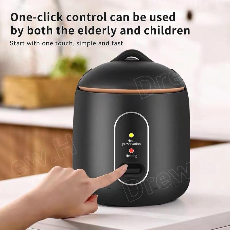 Mini Rice Cooker electric caldronwith Non-stick Pot and Steamer (1.2L/200W) 5