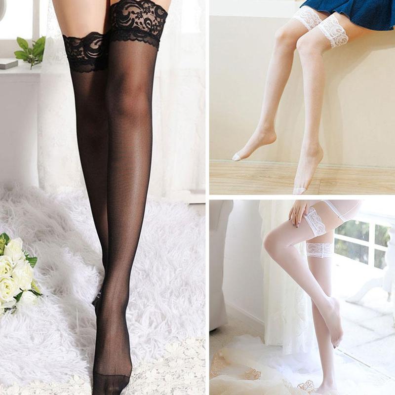 Product Introduction of Women Sexy Lace Stockings Thigh High Over Knee Socks Stockings Sexy Black Long Socks M6R5 20