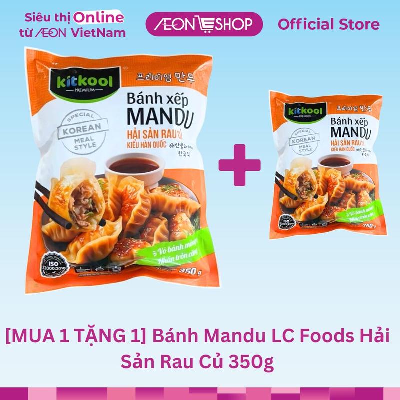   M1T1  AEONESHOP Bánh Xếp Mandu Hải Sản Rau Củ LC Foods 350G 