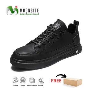 Sepatu Sneakers Pria Terbaru Model Kulit Sepatu Casual HIgt Quality VR612 Realpict Shoes