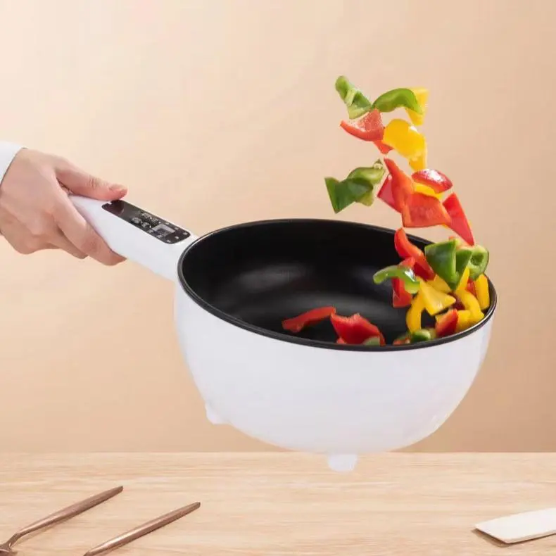 Electric Stir Fry Meal Wok Non-Stick Frying Pan Food Steamer Smart Smoke-free Hot Pot Stew Periuk Elektrik Masak Heater Non Stick Cooker