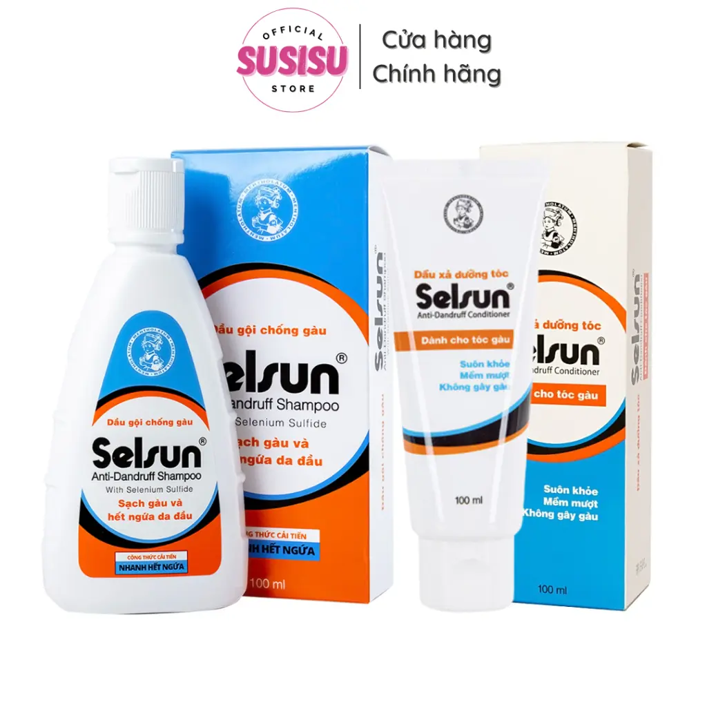 Dầu Gội / Dầu Xả Selsun -Anti-Dandruff Shampoo 100ml c ​ hống gàu, sạch gàu & hết ngứa da đầu