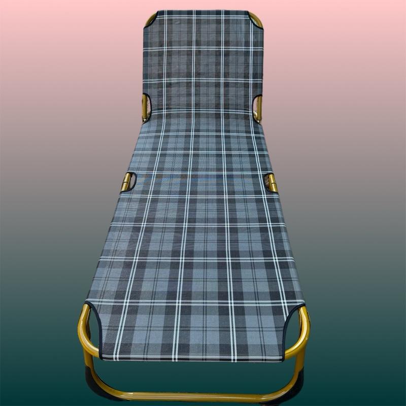 GIƯỜNG VĂN PHÒNG, khung sắt tròn, vải lưới textilen vừa ngồi vừa nằm, ngang 60 cm x dài 1m80