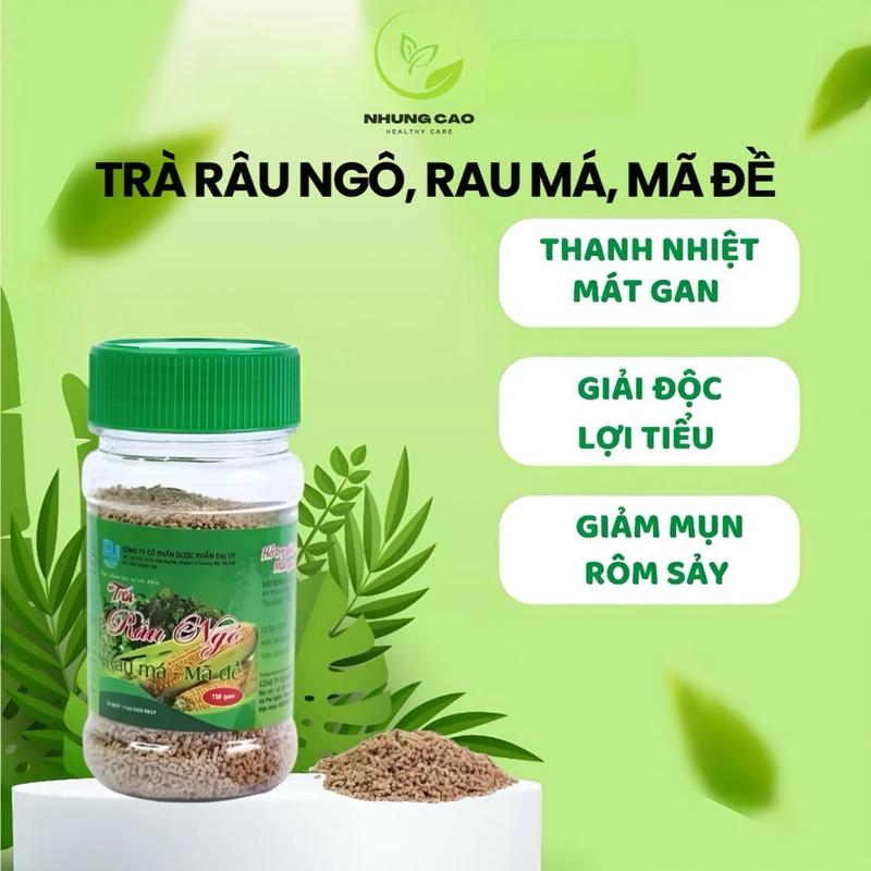 {MUA 1 HỘP TẶNG THÊM 2 HÔP}- Trà Râu Ngô, Rau Má, Mã Đề Giúp Mát Gan, Thanh Nhiệt, Lợi Tiểu - Dạng Cốm Dùng Được Cho Trẻ Nhỏ Và Người Lớn Rất Tốt Cho Người Nóng Trong, Mụn Nhọt, Chức Năng Gan Kém - Tea Nước Trà (Chè) - Nho
