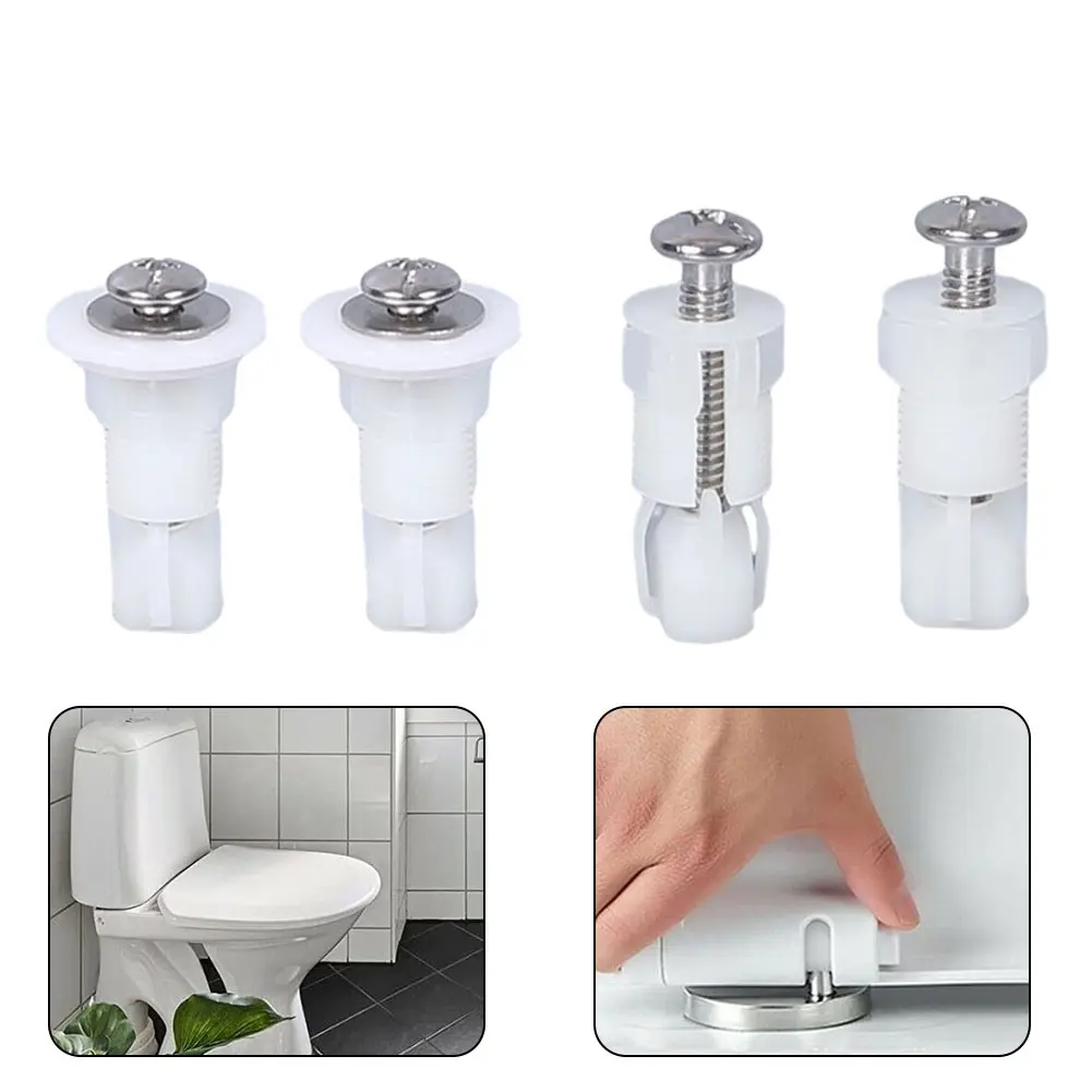 Vít cố định nắp bồn cầu, DRTE, 2X, làm bằng thép không gỉ và Nylon, phụ kiện đai ốc vít mở rộng