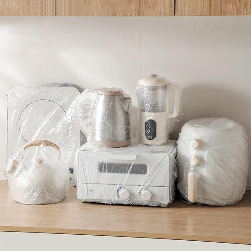 10Pcs Furniture Plastic Cover Dust-proof Disposable Thicken Upgrade Drop Cloth For Electric Cooker Oven Electric Fan 1