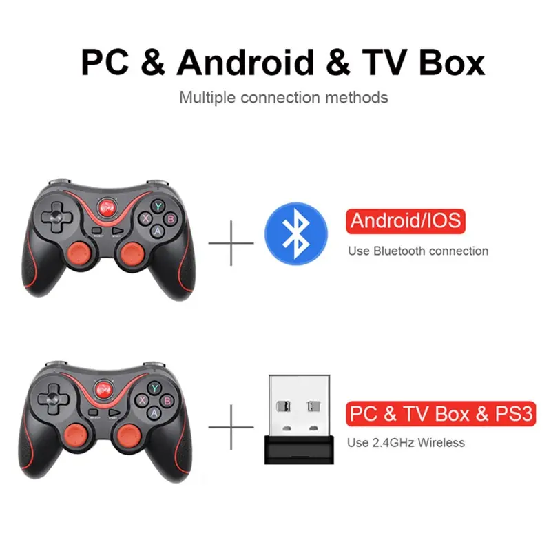 [FULLSET] T3 Wireless Bluetooth Gamepad Gaming Controller for Android Smartphone