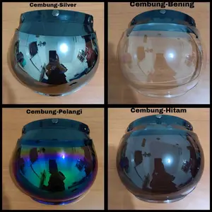 ARZ Kaca Helm Bogo Dewasa Premium Cembung Bening & Pelangi Cocok Semua Helm Motor Sporty & Aerodinamis