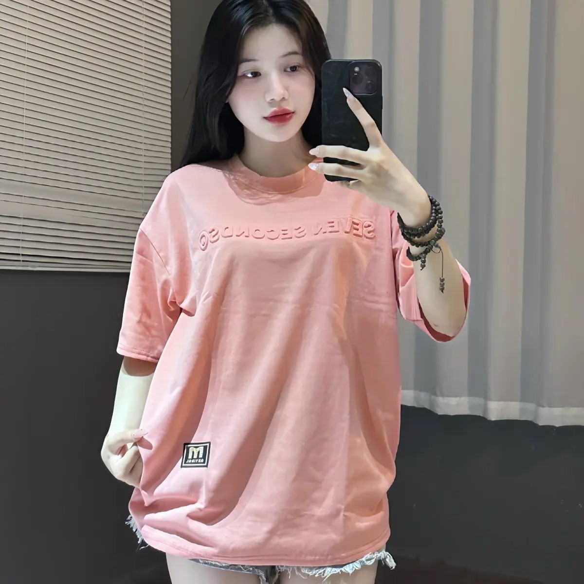Áo thun cotton KHÔ  form rộng dành cho nam và nữ- dập nổi sevensecon