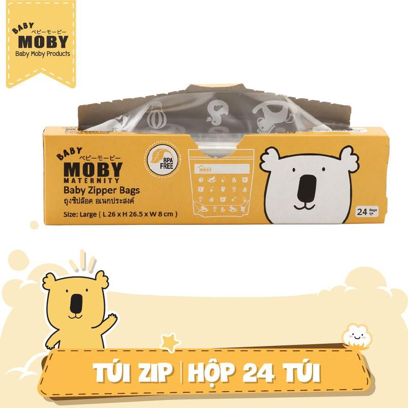 Túi Zip Đựng Đồ Đa Năng Tiện Lợi BABY MOBY Size L Kích Thước 26X26X8CM 1