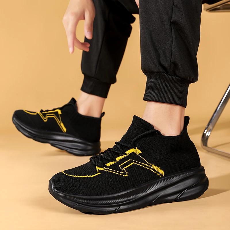 Custom Men Casual Sports Sneakers Sock Mesh Breathable Blank Chunky Height Increasing Running Walking Shoes for Women Trainers Runner_voghion.com