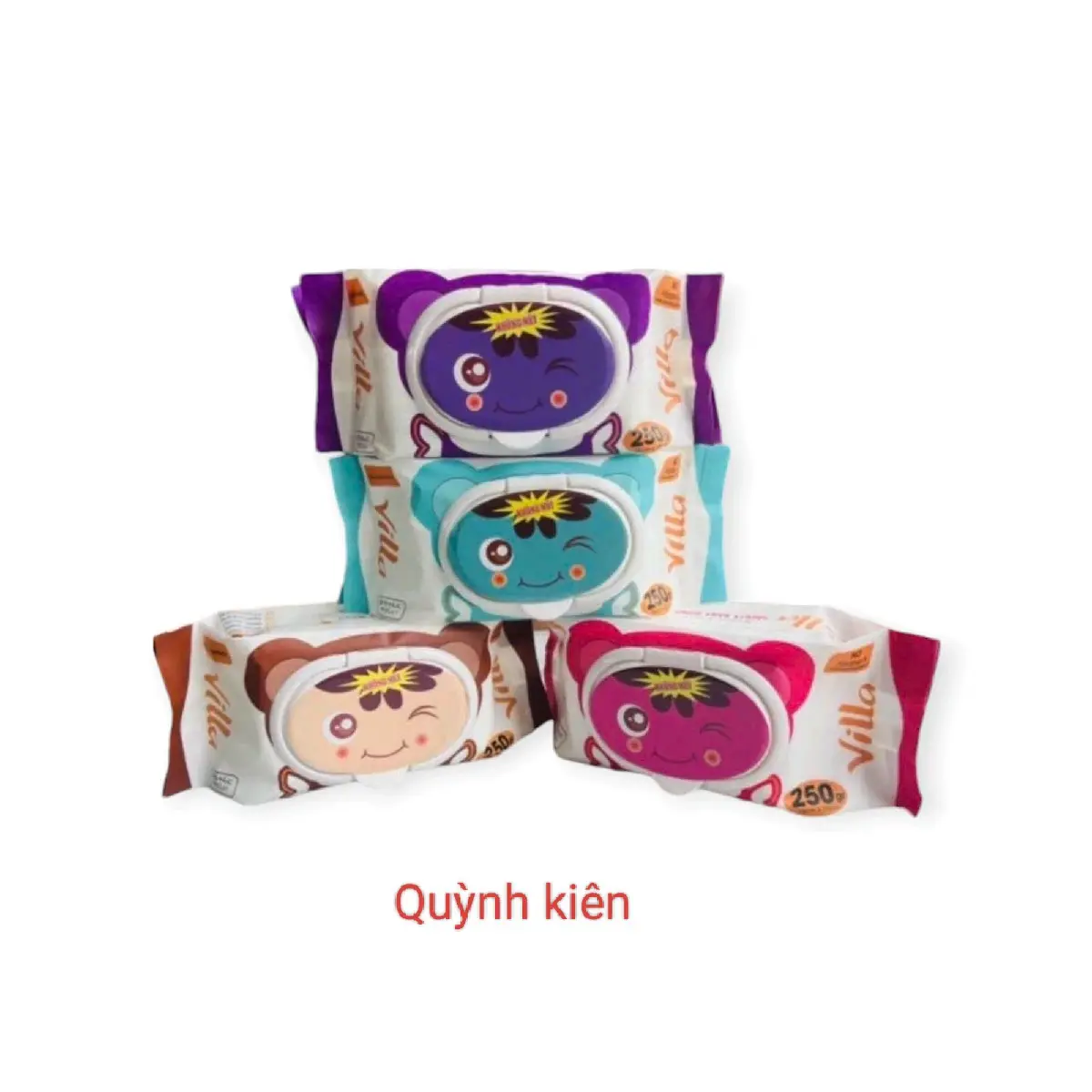 [Sỉ thùng 5 gói] Khăn ướt Không mùi 100 tờ khổ to 250g an toàn cho da bé_Villa 30 gói Làm Sạch