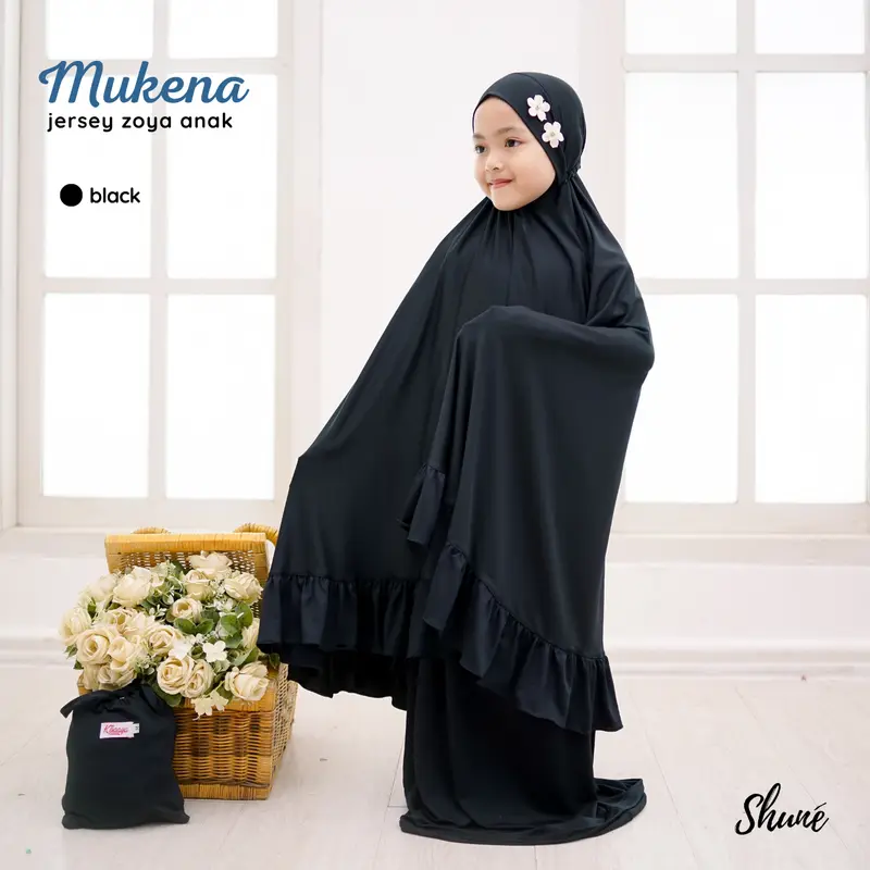 Shune Mukena Anak 2-15 Tahun S-XL Jersey Zoya Adem Ringan Free Tas 1