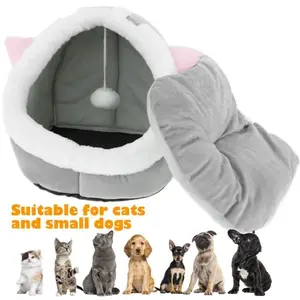 Tempat Tidur Kucing Anjing Pet Bed Kasur Sarang Hewan Peliharaan Empuk Lembut Nyaman anjing & kucing doll biru