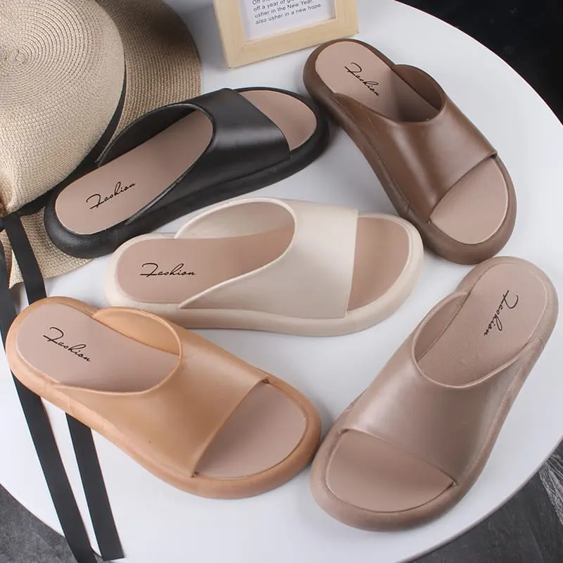 SANDAL SLIP ON FLAT WANITA DISKON AMBYAR GILA