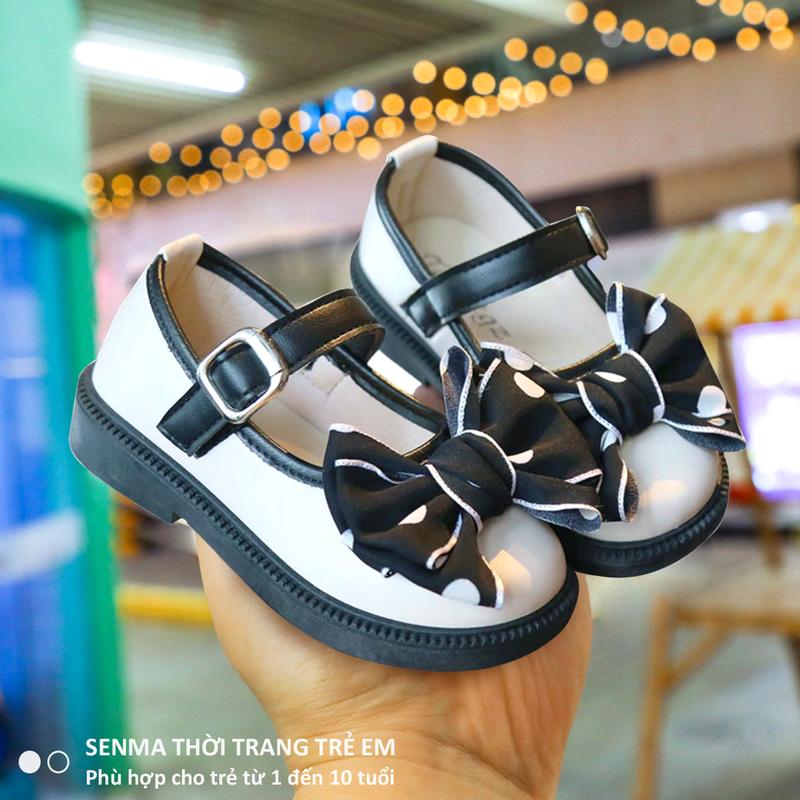 SENMA Giày búp bê cho bé gái lolita nơ dép cho bé gái 1 tuổi đến 10 tuổi