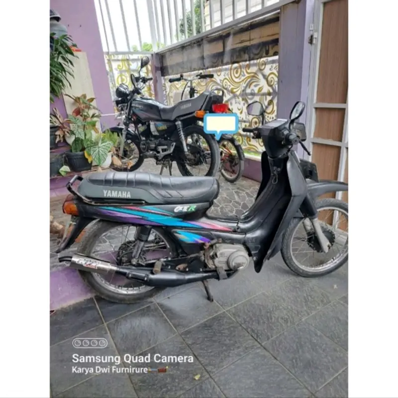 Knalpot Yamaha Alfa Perut Hitam ORIGINAL KYX Racing sepeda  motor Kendaraan 4