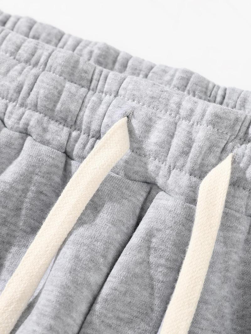 Product Introduction of Men's Solid Color Drawstring Waist Sweatpants, Casual Comfy Regular Fit Jogger Pants for Daily Wear, Men's Trousers for All Seasons 3