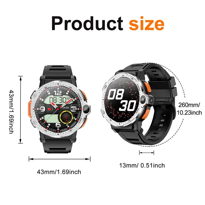Multifunctional Smart Watch, 1 Count Fashion Digital Watch with BT/WiFi Support, Phone Call, Music Control, Sports Watch for Women & Men 1