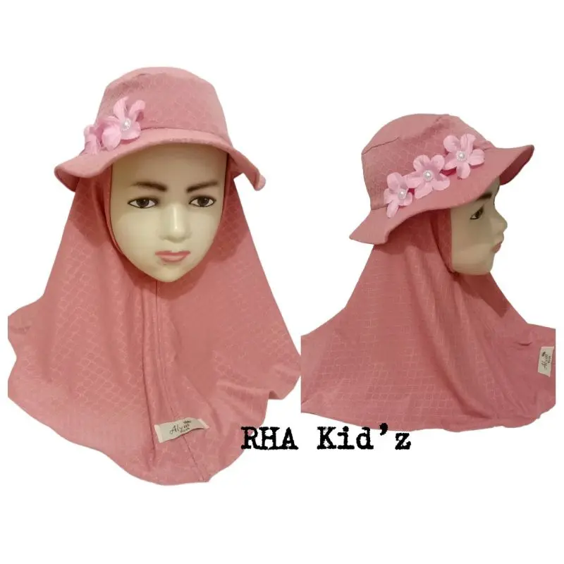 Jilbab Bayi Topi Bulet Bunga Atas 0-3 tahun Strada Premium 0