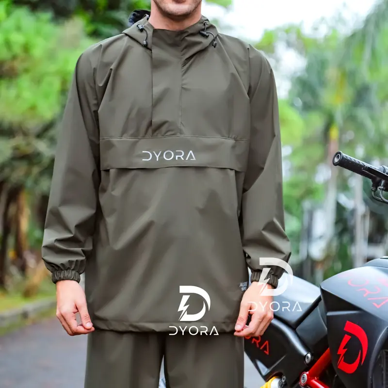 Raincoat DYORA Aussie Series Green / Jas Hujan Pria Wanita Dewasa DYORA Waterproof 5