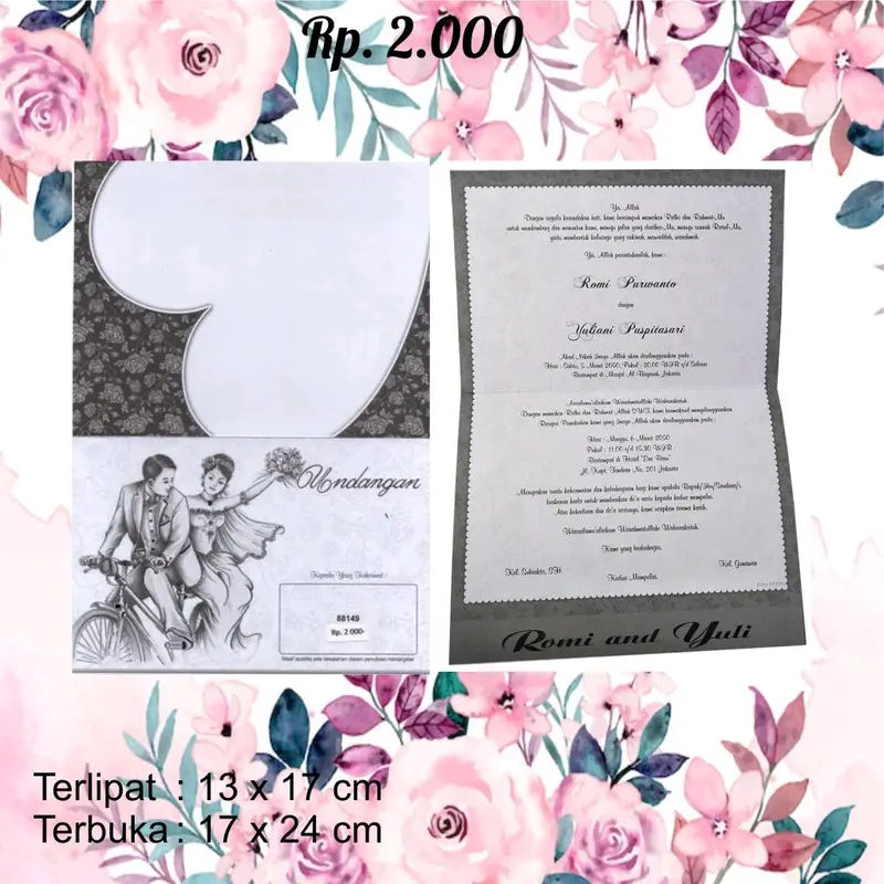 Undangan erba harga 2.000 5