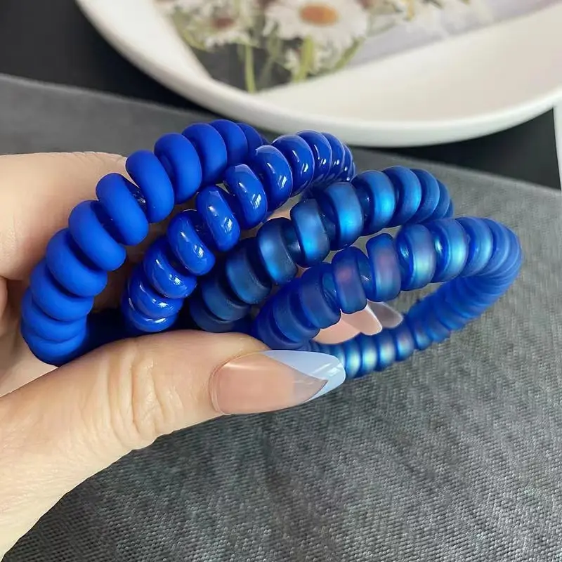 Dây cột tóc, buộc tóc lò xo nhám màu trà sữa xinh Xắn 7