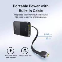 Gambar BASEUS POWERBANK ENERFILL FC51 BIPOW2 PRO DIGITAL DISPLAY WITH BUILT-IN CABLE 10000MAH 22.5W - BLACK dari Carbon Official Store Kota Administrasi Jakarta Pusat 5 Tokopedia