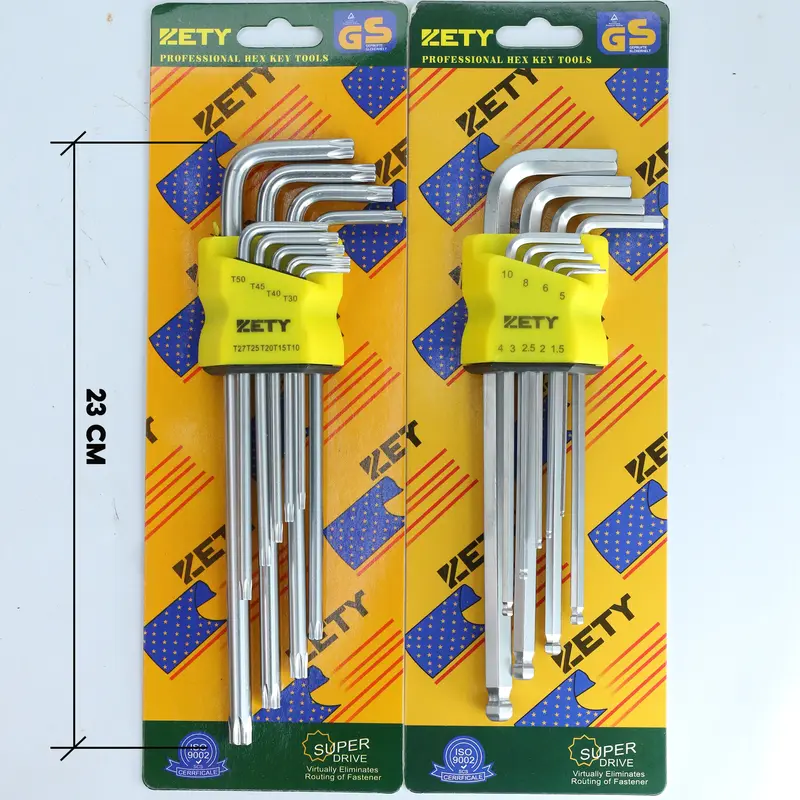 COMBO 2 Bộ Lục Giác Đầu Bi - Đầu Hoa Thị Được Gia Công Từ Thép CRV Mạ Chrome Chống Gỉ 5