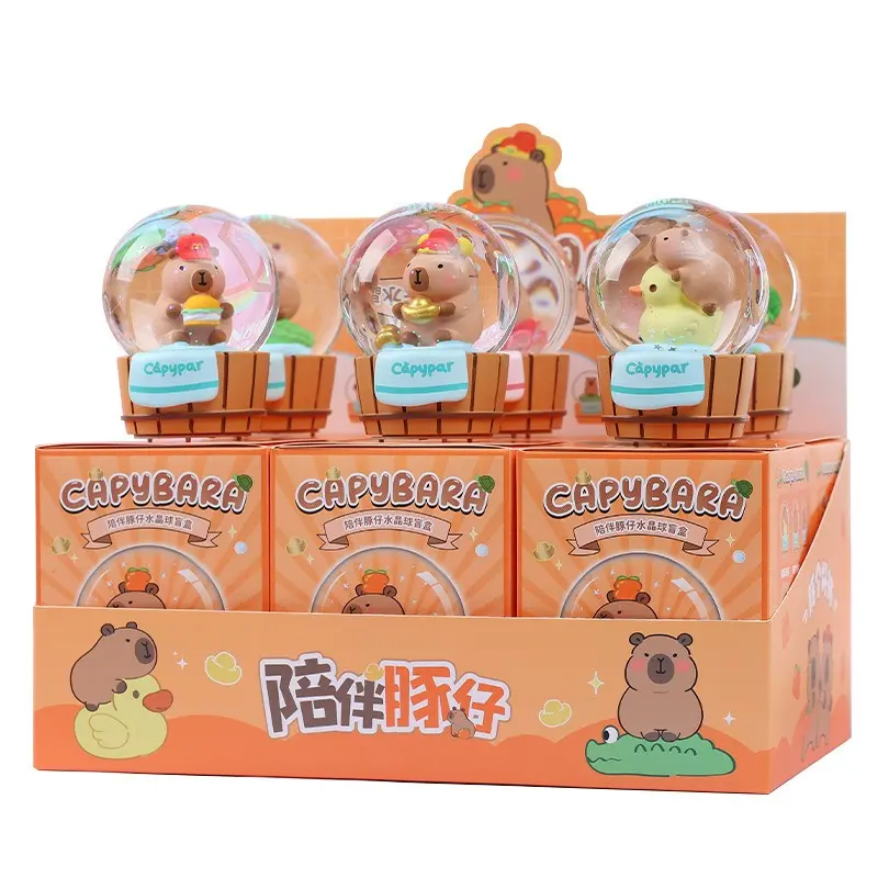 Blind Box Capybara (1 hộp lẻ chứa 1 con)- không phải 1 set ,không có giá đó đâu) bốc ra ngẫu nhiên 1 con trong 6 con Shop có để- Charm lớn nhỏ siêu cute -  Đồ Chơi Toy Mô Hình 0