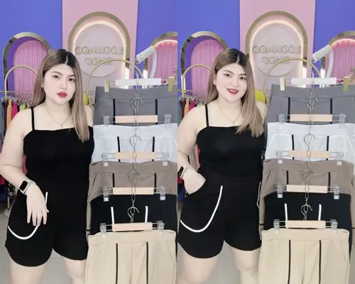 N54 กางเกงวูลเวฟขอบใหม่ ลำลอง กระชับพอดี เสื้อผ้า ผู้หญิง Women