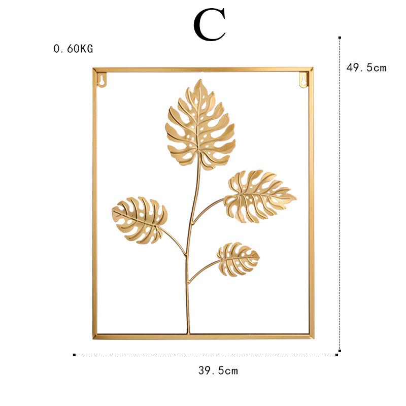 (BARU TERMURAH) HIASAN DINDING AESTHETIC MOTIF DAUN BAHAN METAL/IRON Bisa COD Besi 2