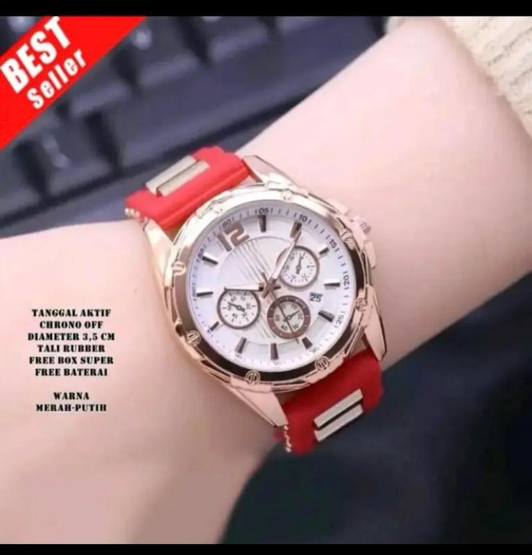 JAM TANGAN WANITA MEWAH ELEGAN / RUBER KARET PREMIUM BISA COD BAYAR DITEMPAT 4