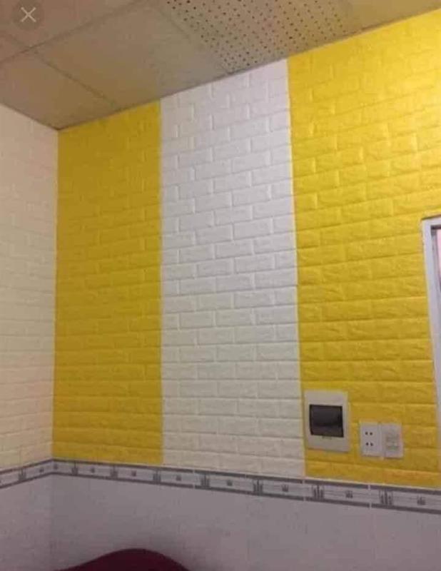 Gói 50 Miếng Xốp Dán Tường Siêu Rẻ Đẹp Decor Phòng, Có Sẵn Keo Bóc Dán Đủ Màu Tuỳ Chọn, kt70x40cm đá xám trắng phòng khách giấy dán & đồ trang trí tường chống mốc phòng bếp 3