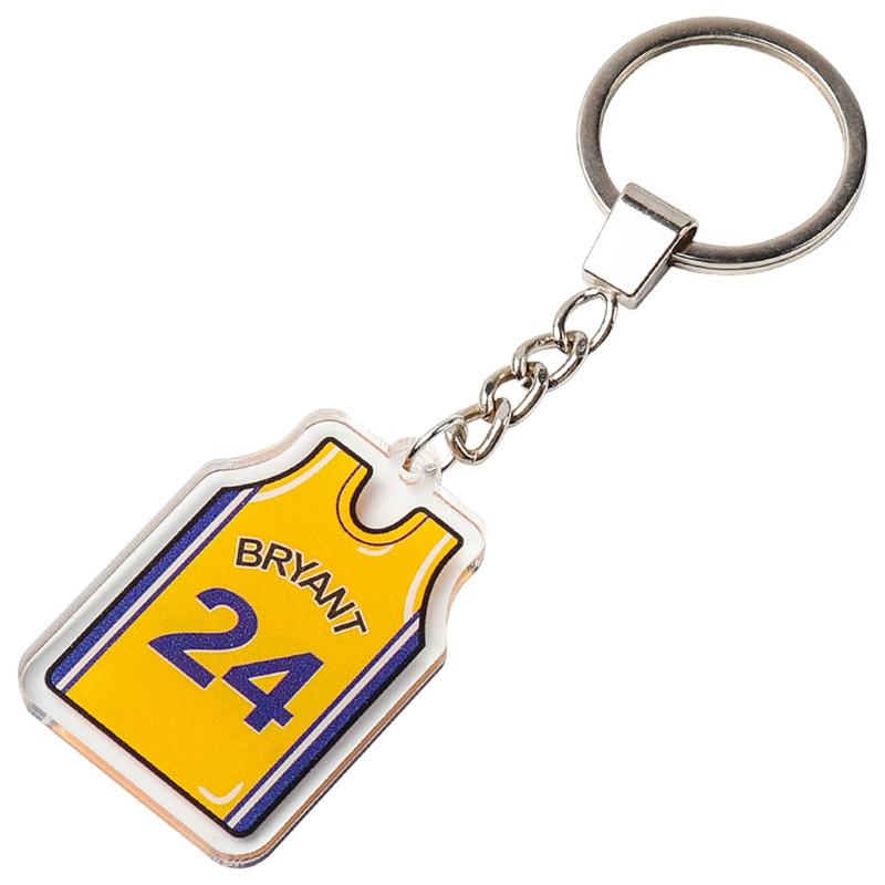 Product Introduction of Printed On Both Sides Jersey Shape Keychain Charms Sports Key Rings Basketball Fan Trinket Souvenir Accessories Gifts 15