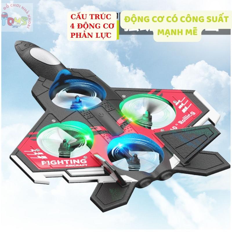 (Phiên Bản Mới tặn Kèm Pin Tiểu), Máy Bay Phản Lực Điều Khiển Từ Xa, Pin Sạc, 4 cánh quạt siêu bền bỉ, Quà Tặng Hot 2023 Cho Bé Có thể Chơi trong Nhà Dễ Dang Điều Khiển Ngay Cả Khi Mới Chơi Led Đồ Chơi Toy Đèn 2