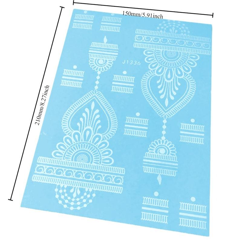 Product Introduction of Henna Hand Tattoo Stickers White Hand Tattoo Waterproof Temporary Tattoo Stickers for Women Bride Wedding Party Tattoo Stickers 22