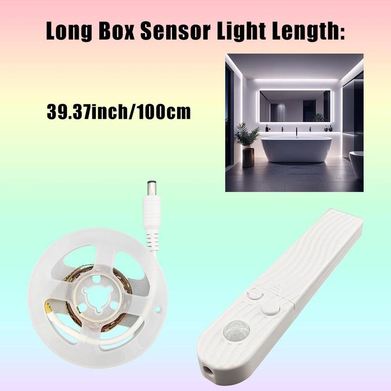 LED Sensor Light Strip without Battery, 1 Roll Battery Required LED Lights Strip, Multipurpose SMD Flexible LED Night Light For Home Decor, DIY Decoration, Lighting, Lamp 1
