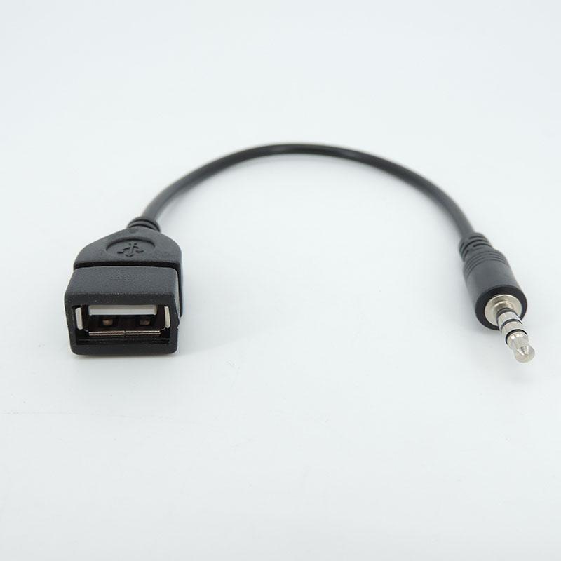 Product Introduction of 20cm Aux Audio converter 3.5mm male Cable To USB female male connector Usb Cable Adapter wire cord  SGB2 62