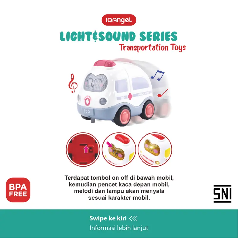 IQ ANGEL Transportation Car Toys / Mainan Mobil Anak / Mobil Mainan Anak / Mainan Motorik Anak / Mainan Plastik / Mainan Mobil Engine  Toy 1