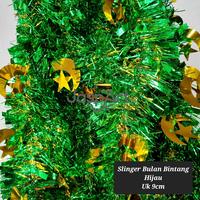Gambar SLINGER BULAN BINTANG SLINGER KETUPAT HIJAU SLINGER IDUL FITRI SLINGER LEBARAN TINSEL LEBARAN DEKORASI RAMADHAN HIASAN HAMPERS - BULAN BINTANG HIJAU dari Jaspart Kota Administrasi Jakarta Barat 4 Tokopedia