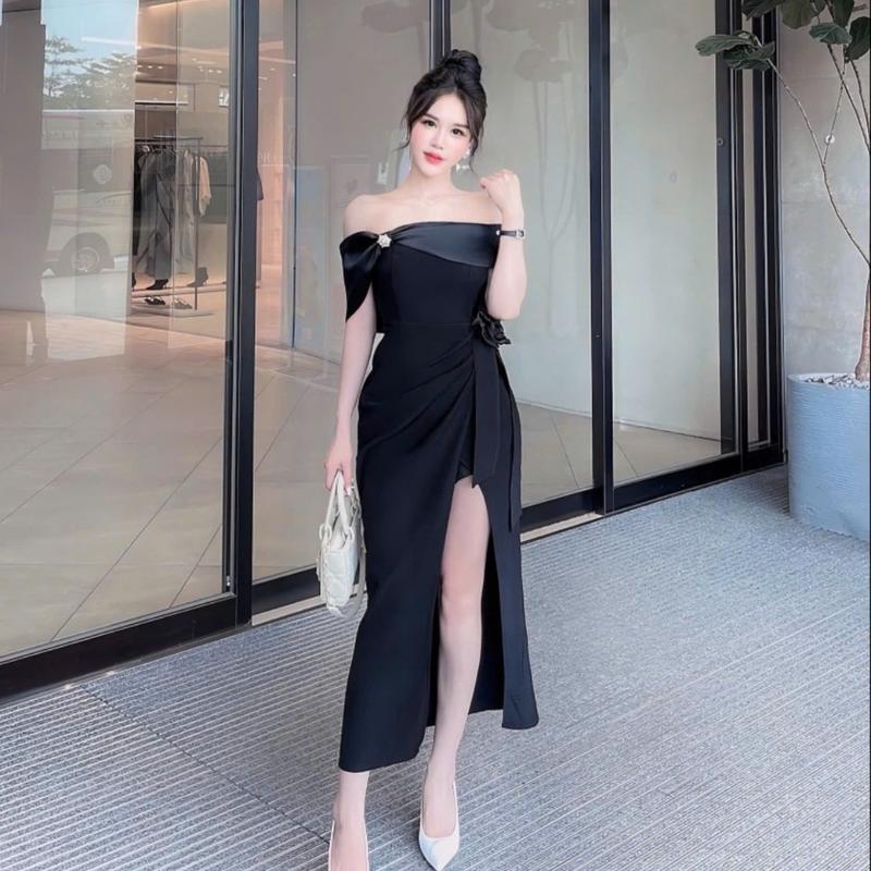 LORIS - Yuka Dress, Đầm trễ vai xẻ tà đi tiệc xinh 5