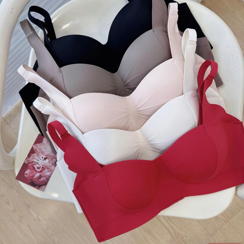 Mã C21 Áo Lót Không Quần Đệm Dày 3 cm Áo Trơn Không Viền Bản Lưng Lớn Không Ngấn Nách Mặc Áo Dài Áo Bó Áo Phông Top Bra Nữ 1